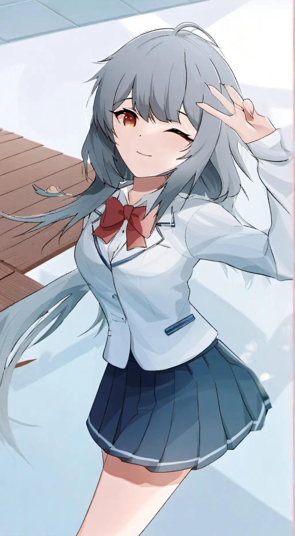 ai character: Violet background