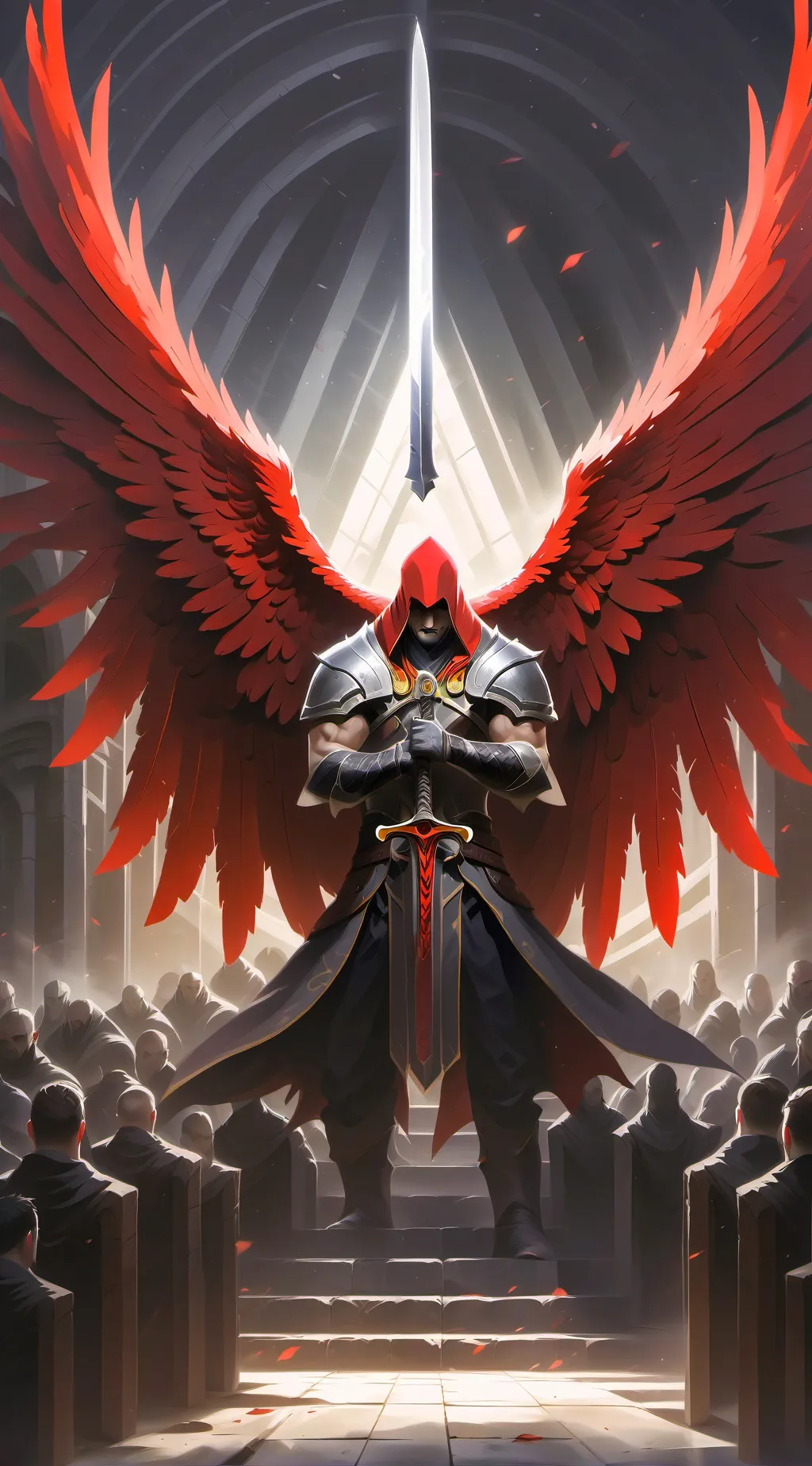 ai character: Ange purificateur  background