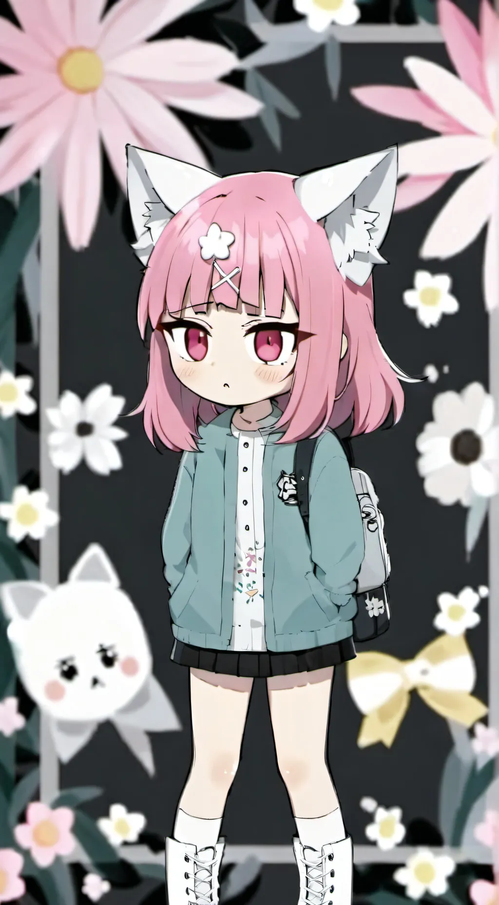 ai character: cookie-dough background
