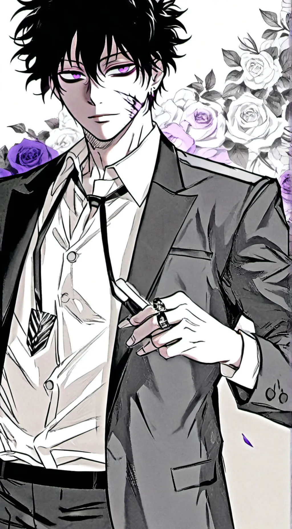ai character: Dabi💙🔥 background