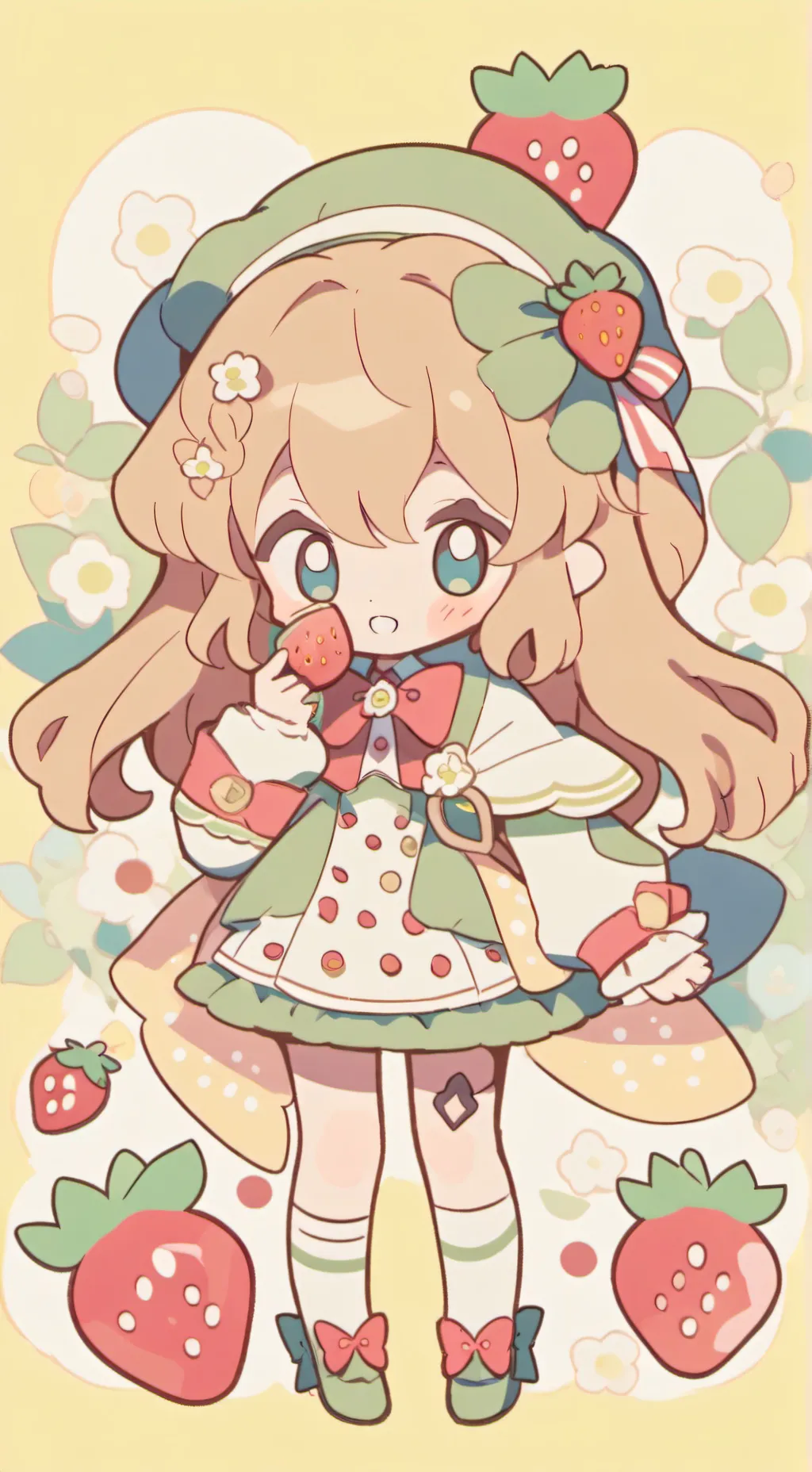 ai character: fruitcake background