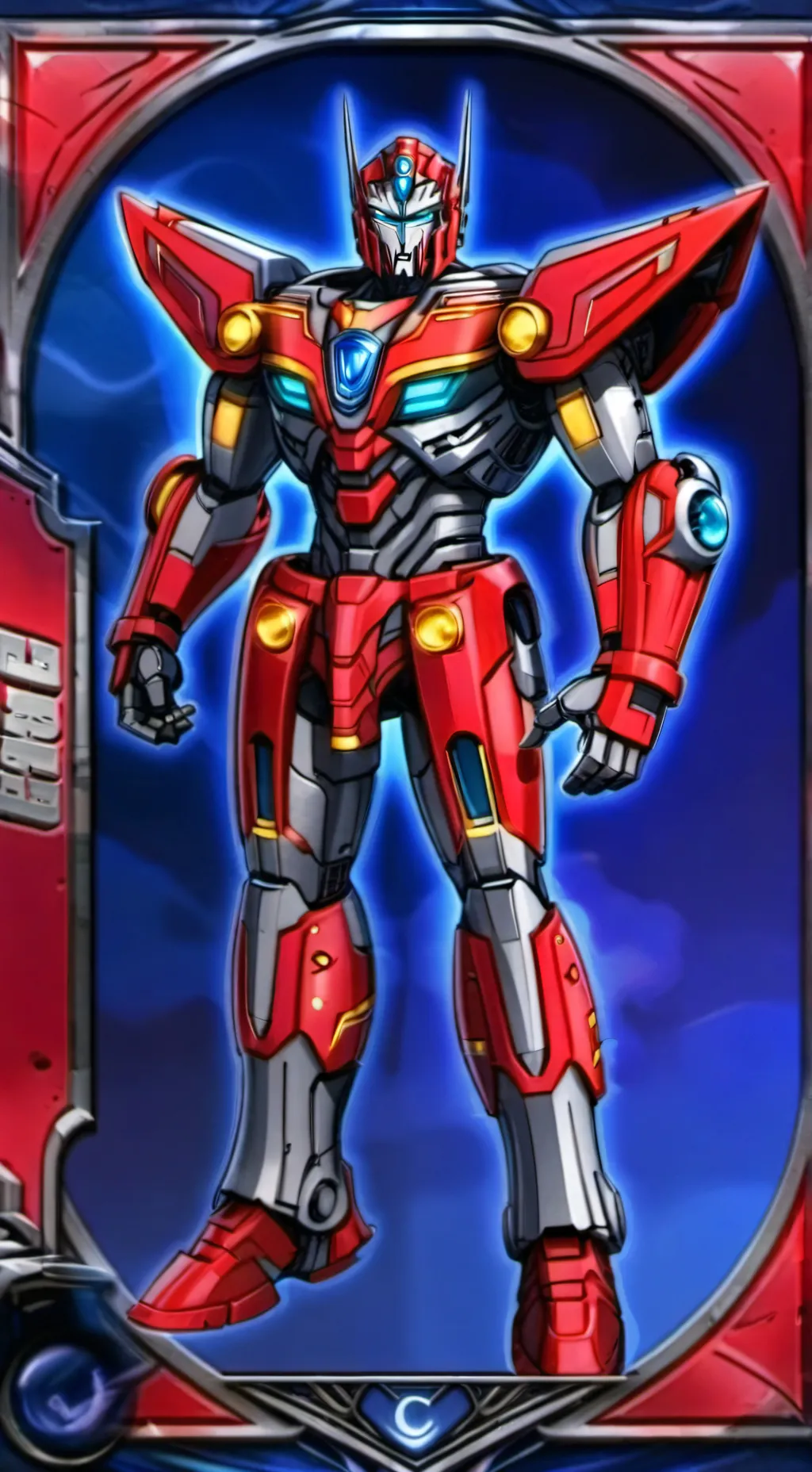 ai character: Optimus Prime background