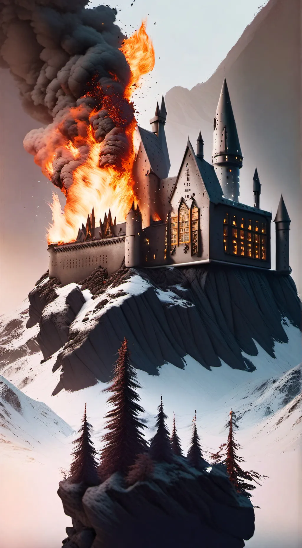 ai character: HP on fire  background