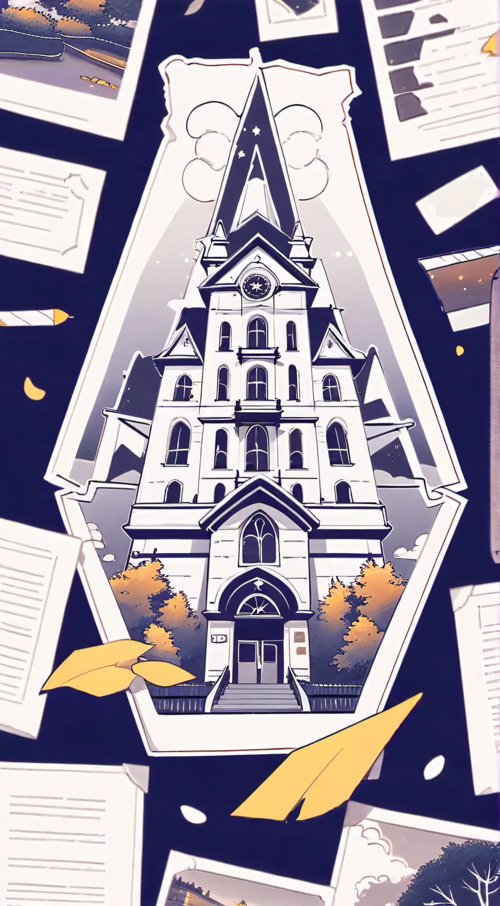 ai character: 🍁Paper School!🍁 background