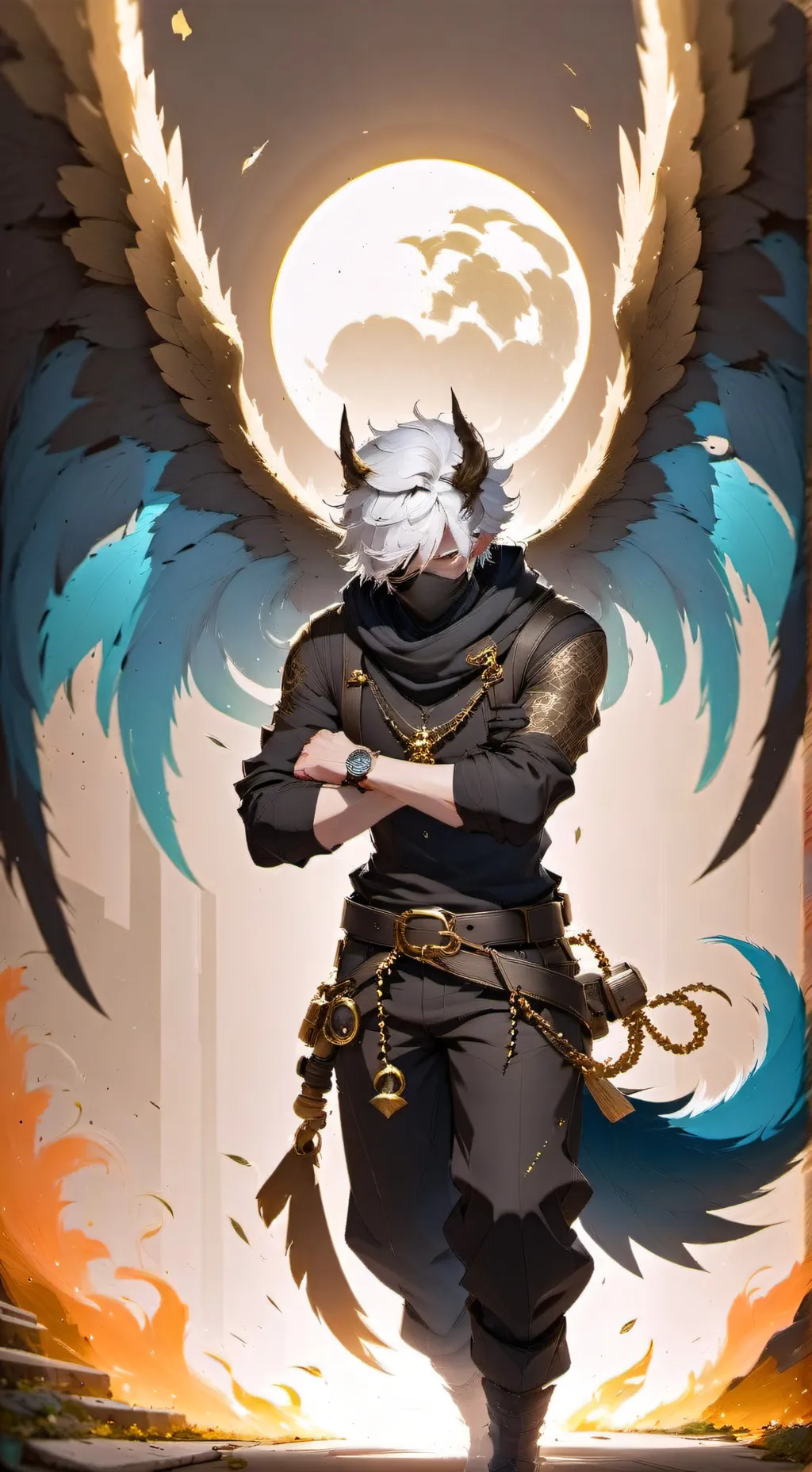ai character: Light background