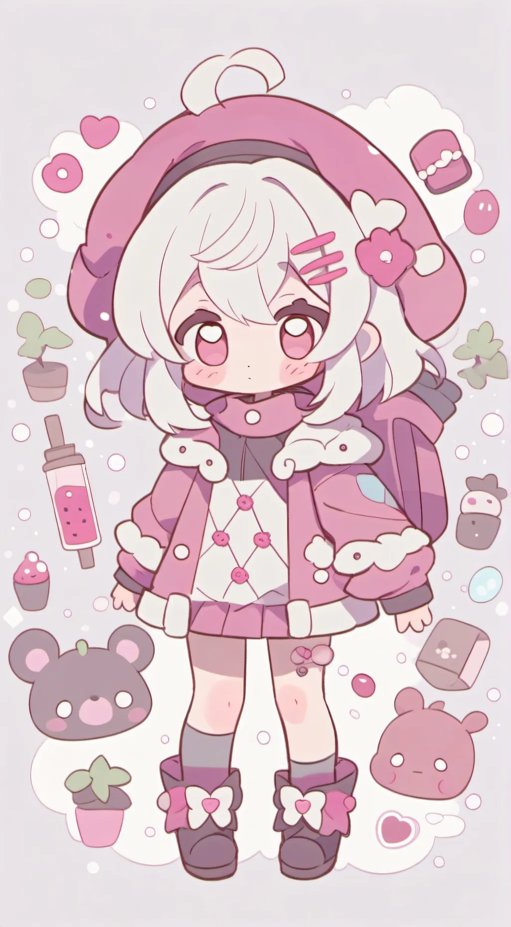 ai character: baby  dash background