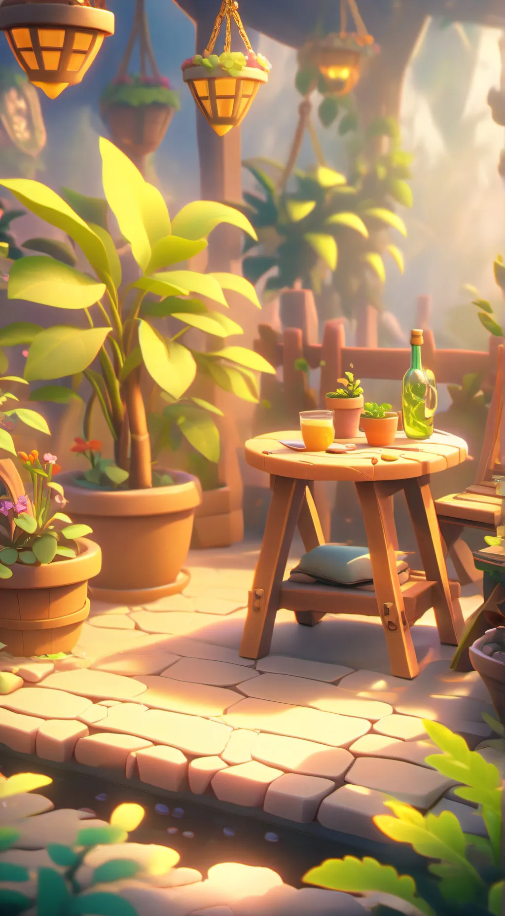 ai character: sad pea shooter  background