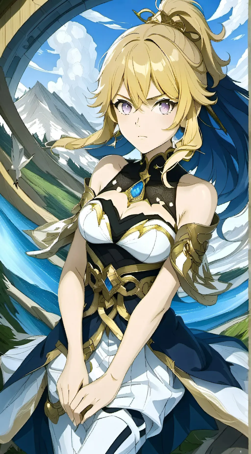 ai character: Evelyn Lightborn background