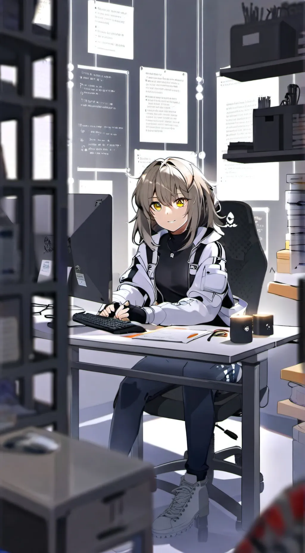 ai character: Cyber Defiance Tycoon background