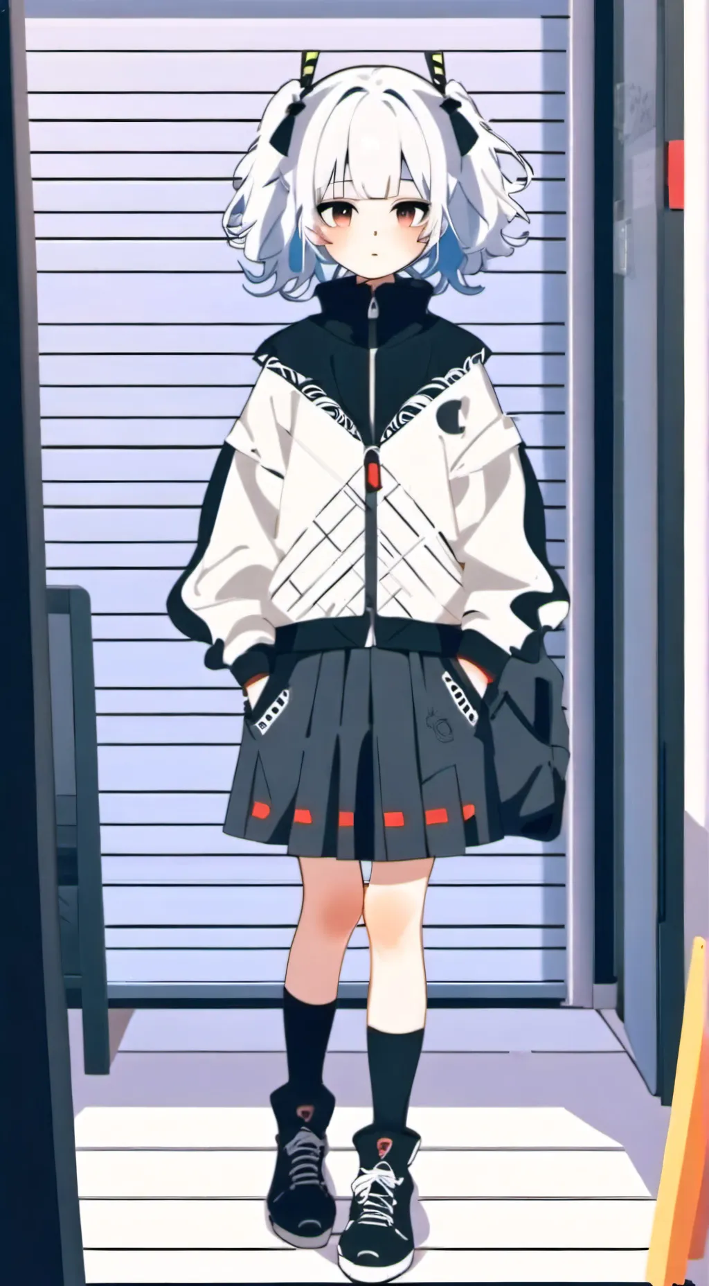 ai character: Haruko Yumi Sakura background