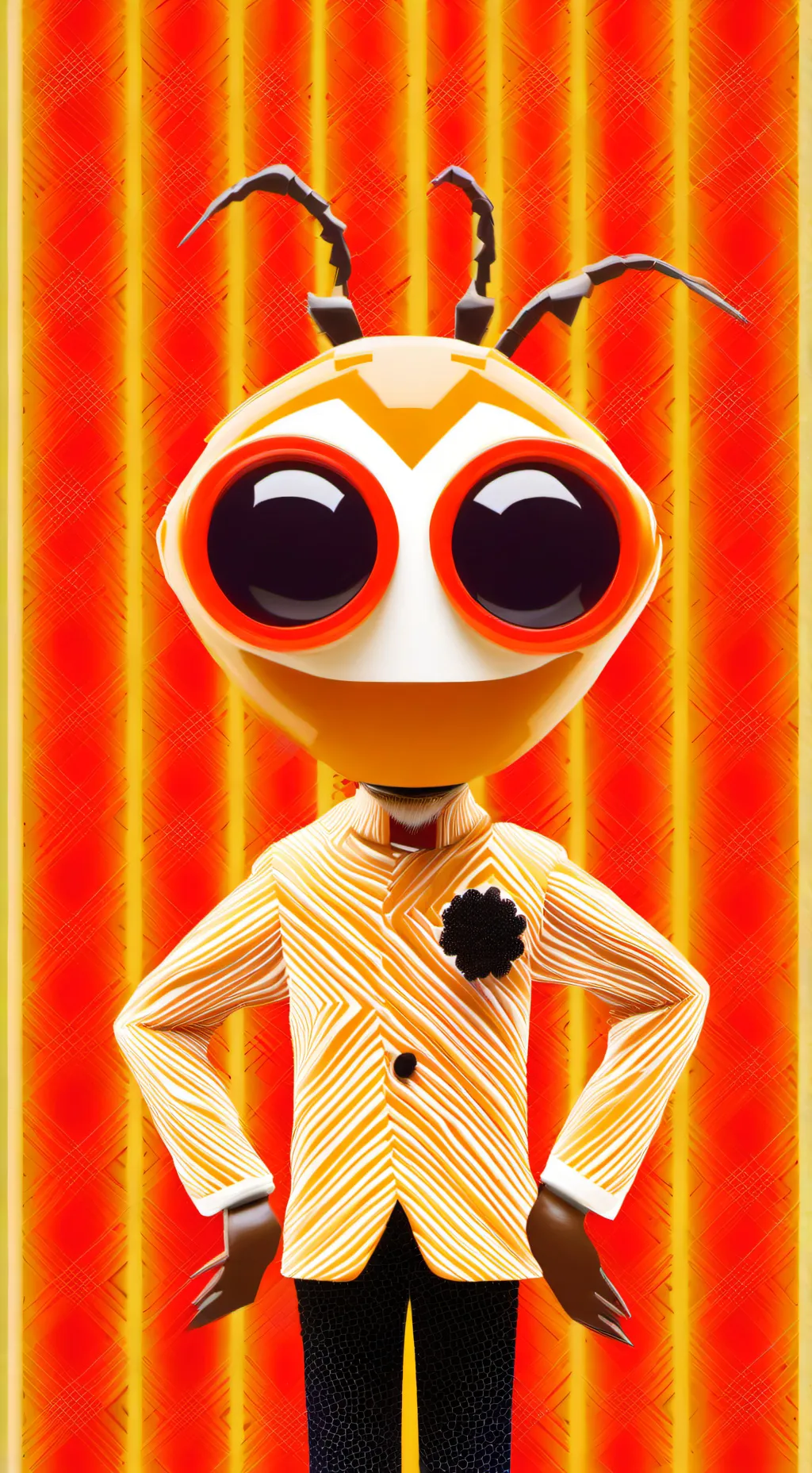 ai character: ant masked singer  background