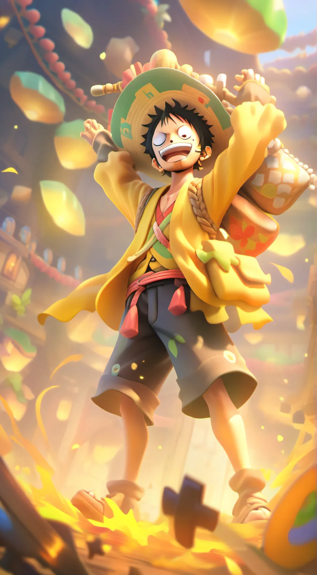 ai character: Luffy background