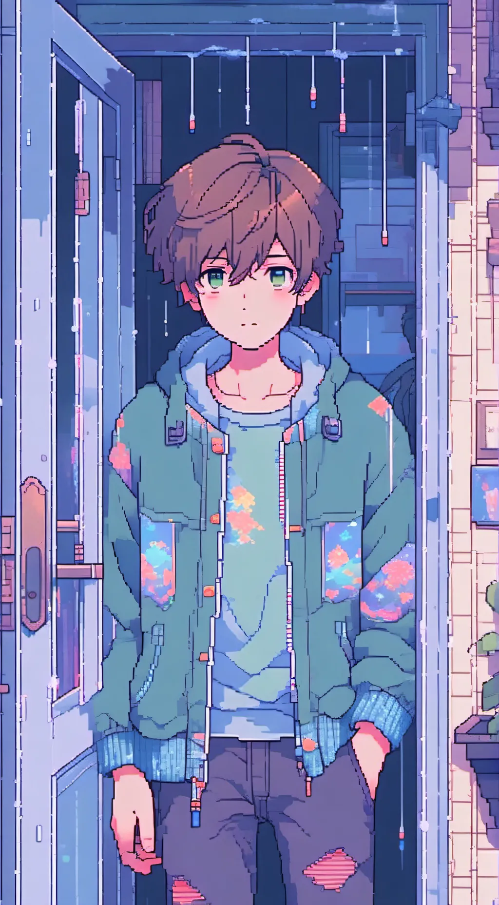 ai character: Oliver/Oli 👾💚🐼 background