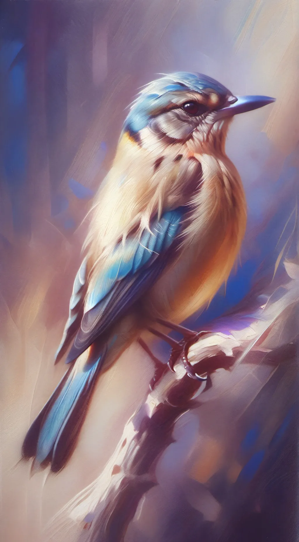 ai character: Bird. background