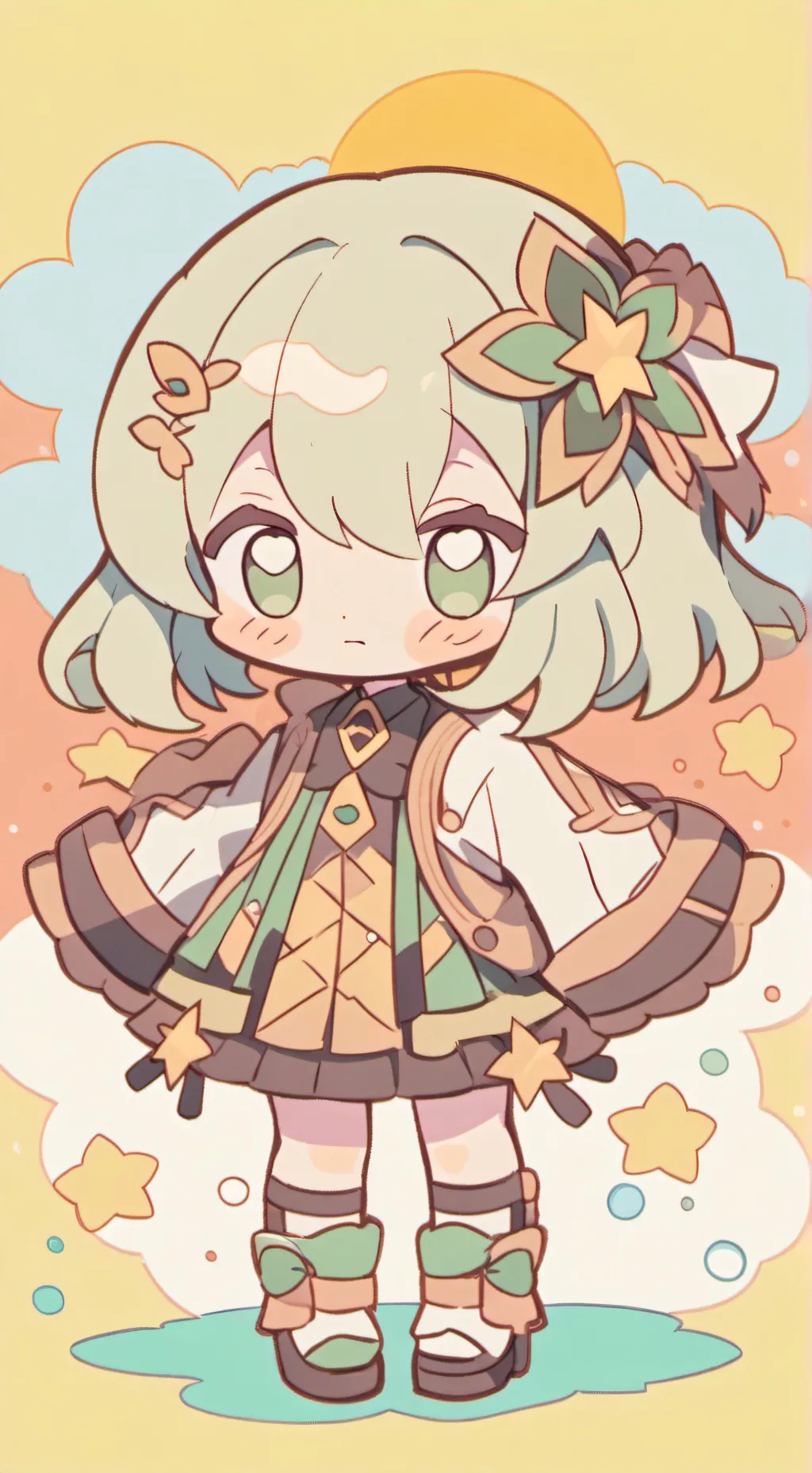 ai character: Clear Sun background