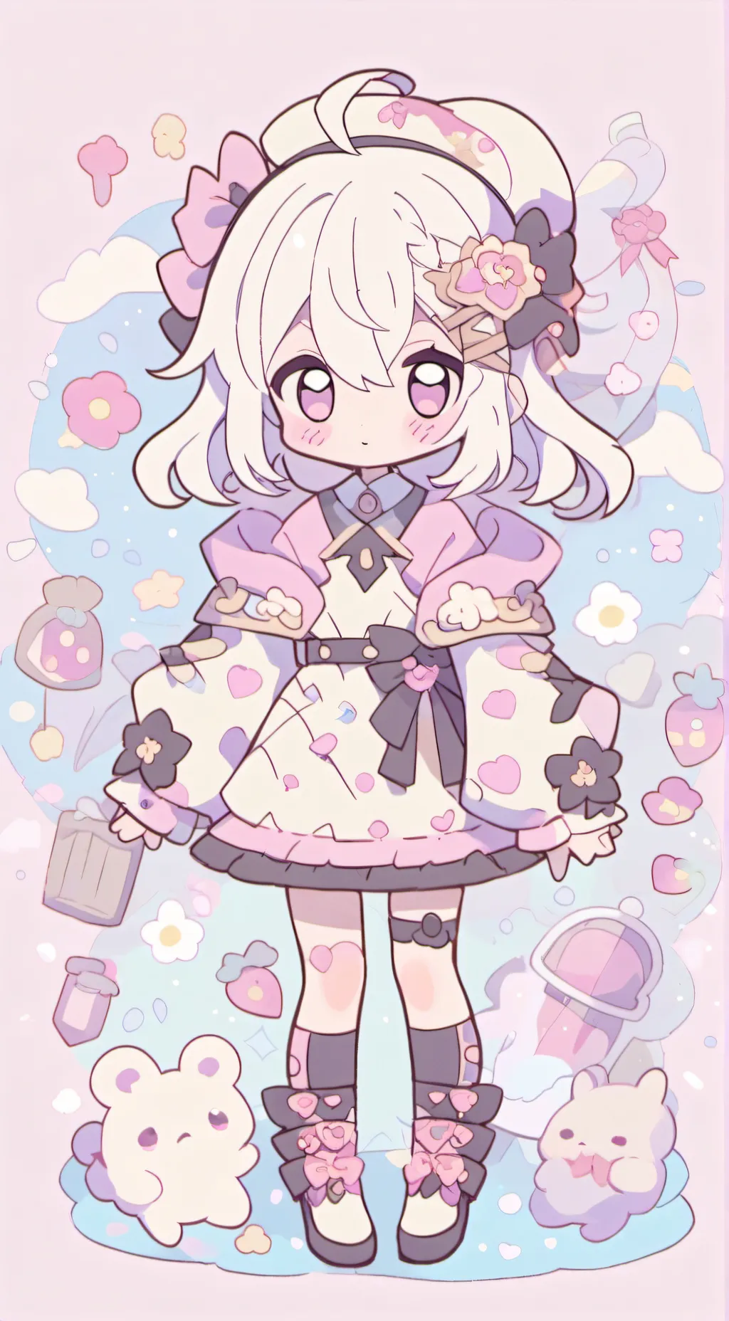 ai character: violet background