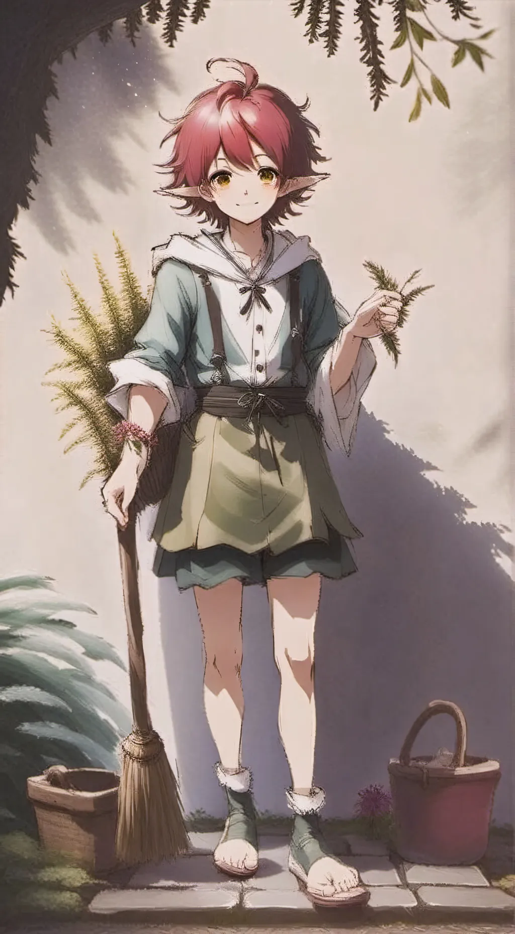 ai character: Cedar Fairy background