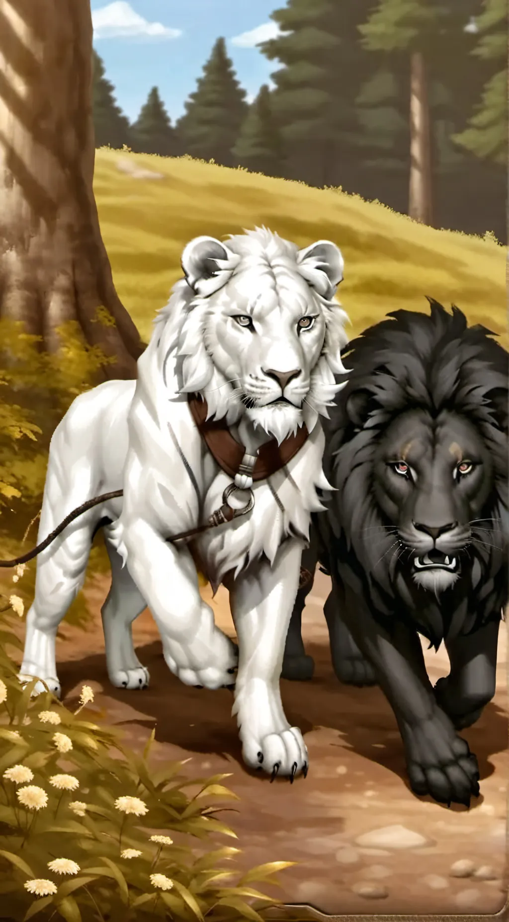 ai character: The lion sisters background