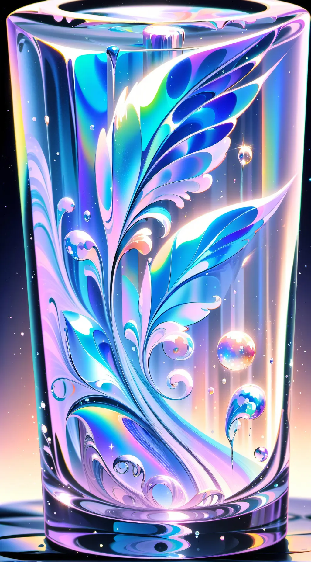 ai character: rainbow  background