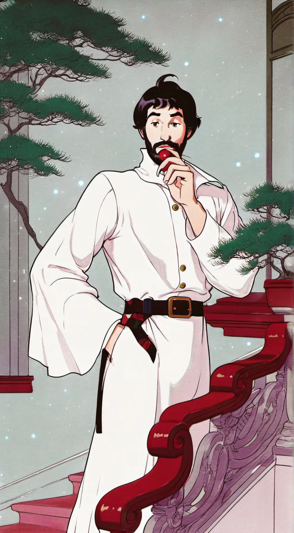 ai character: GIGANTIC GAY MAN background