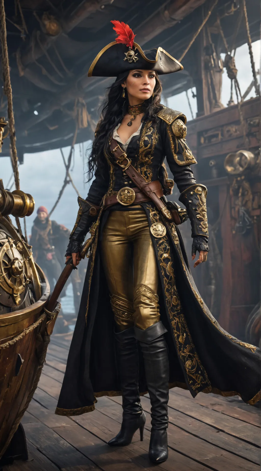 ai character: Captain Evelina Bl background
