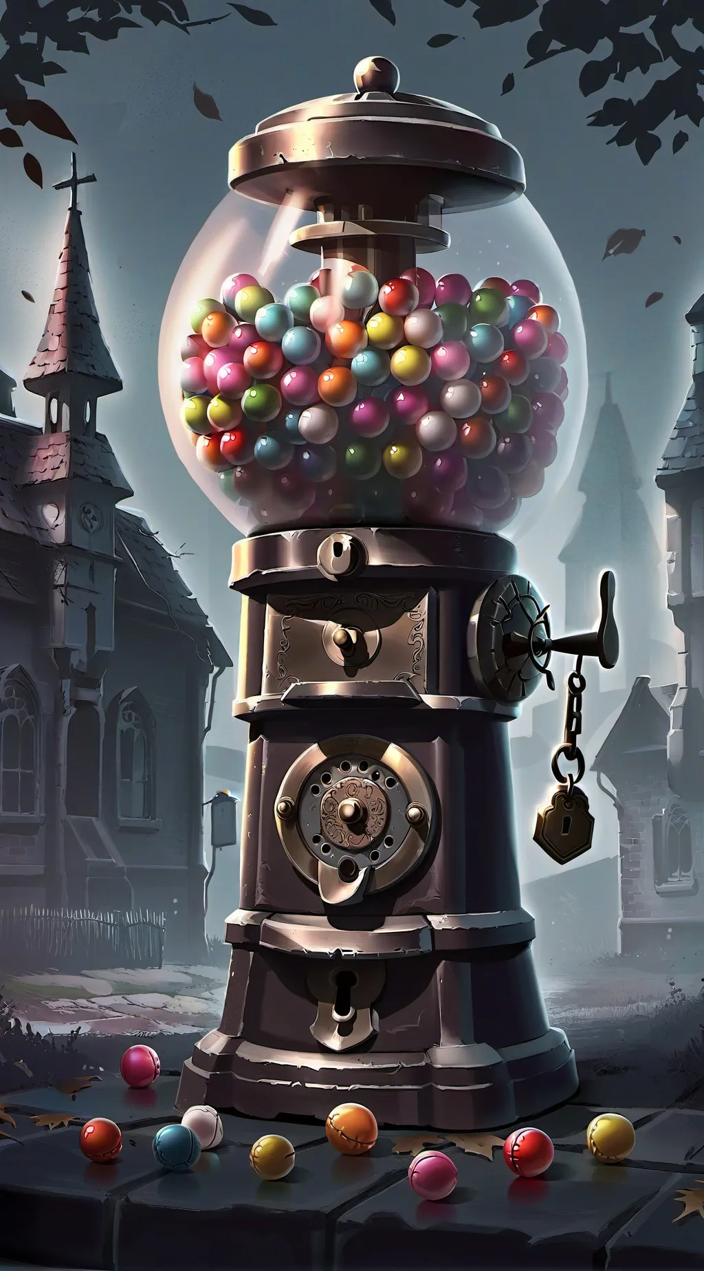 ai character: Gumball machine background