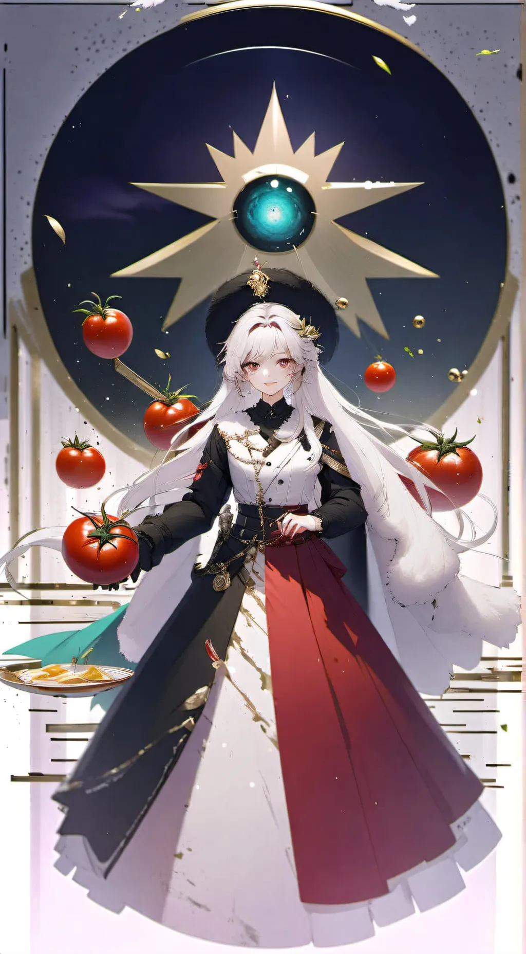 ai character: 🍅Королева🍅 background
