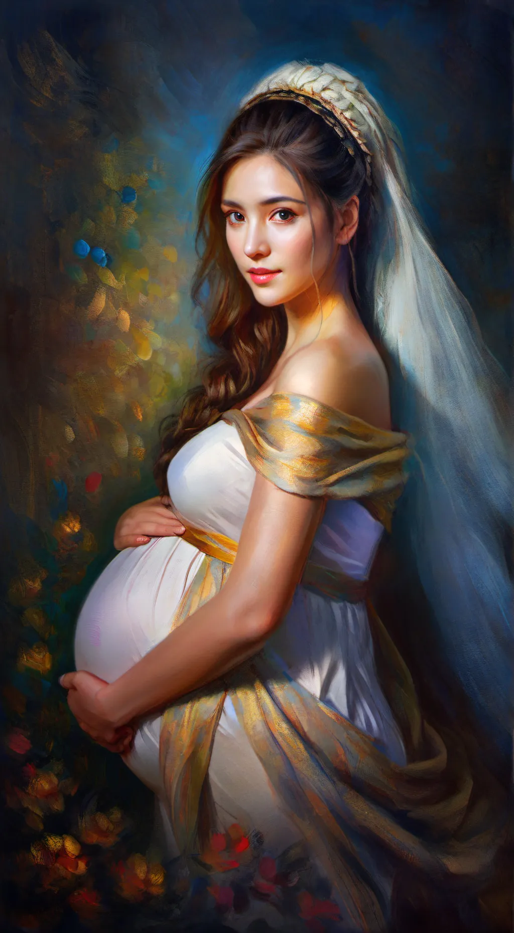 ai character: pregnant gf background