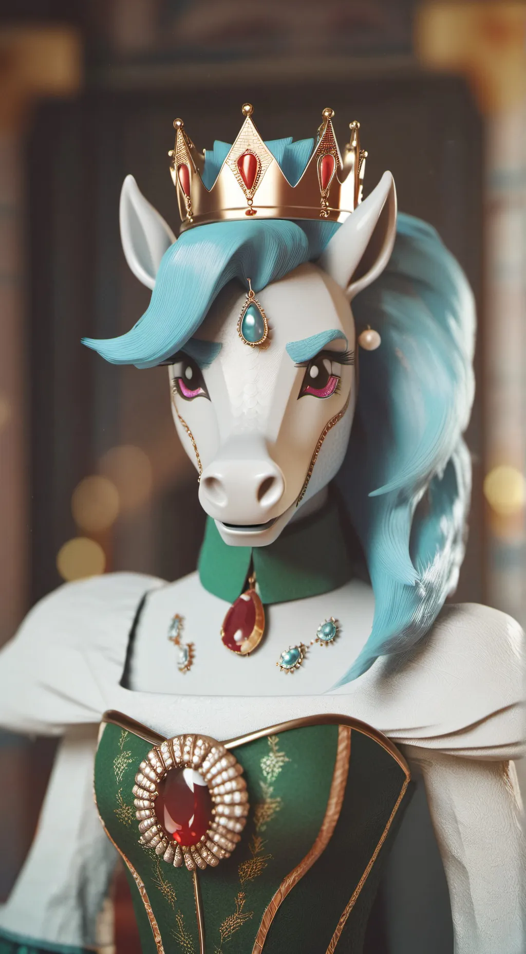 ai character: Queen Moderna  background