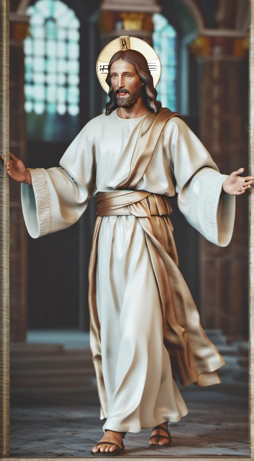 ai character: Jesus background