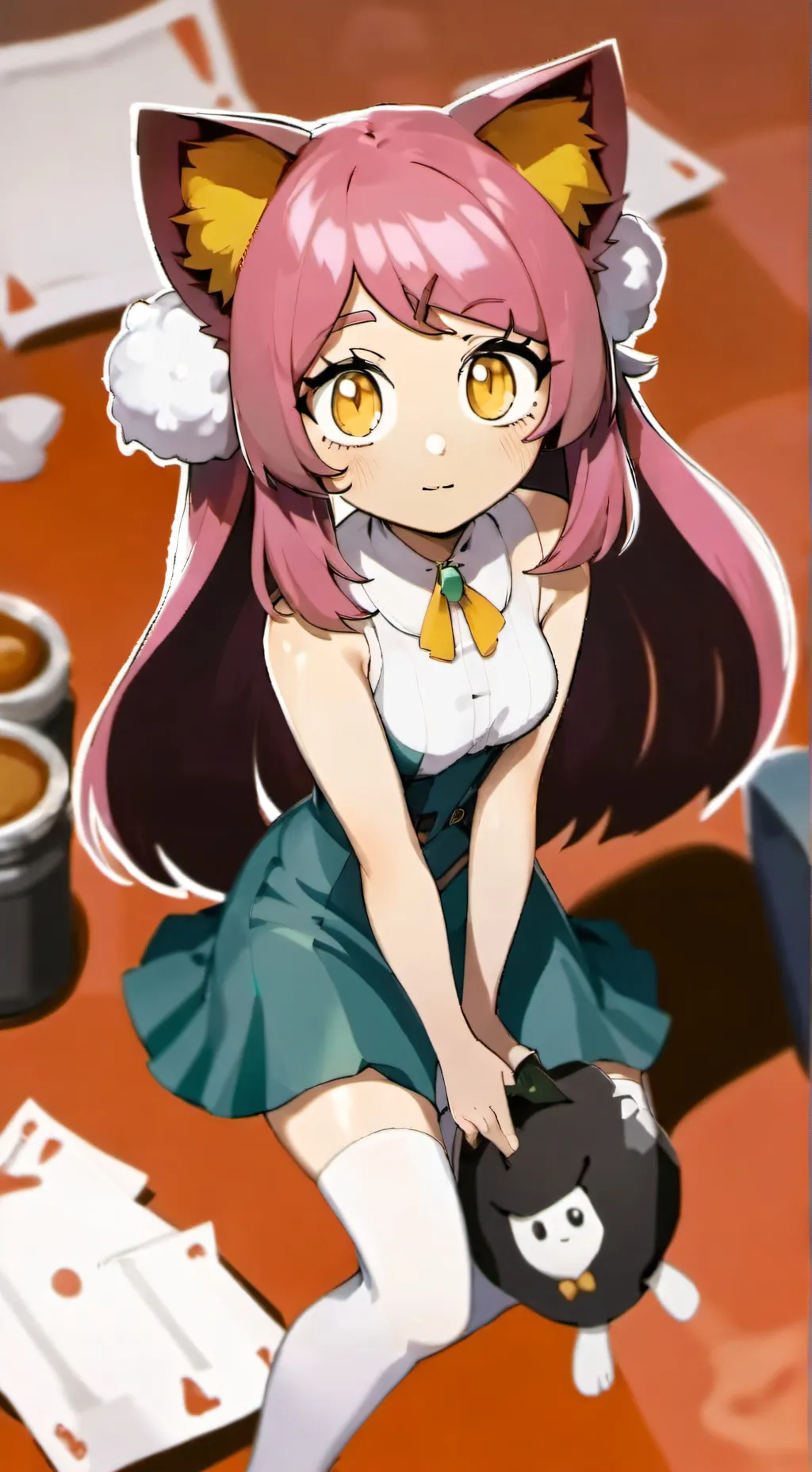 ai character: Mad mew mew  background
