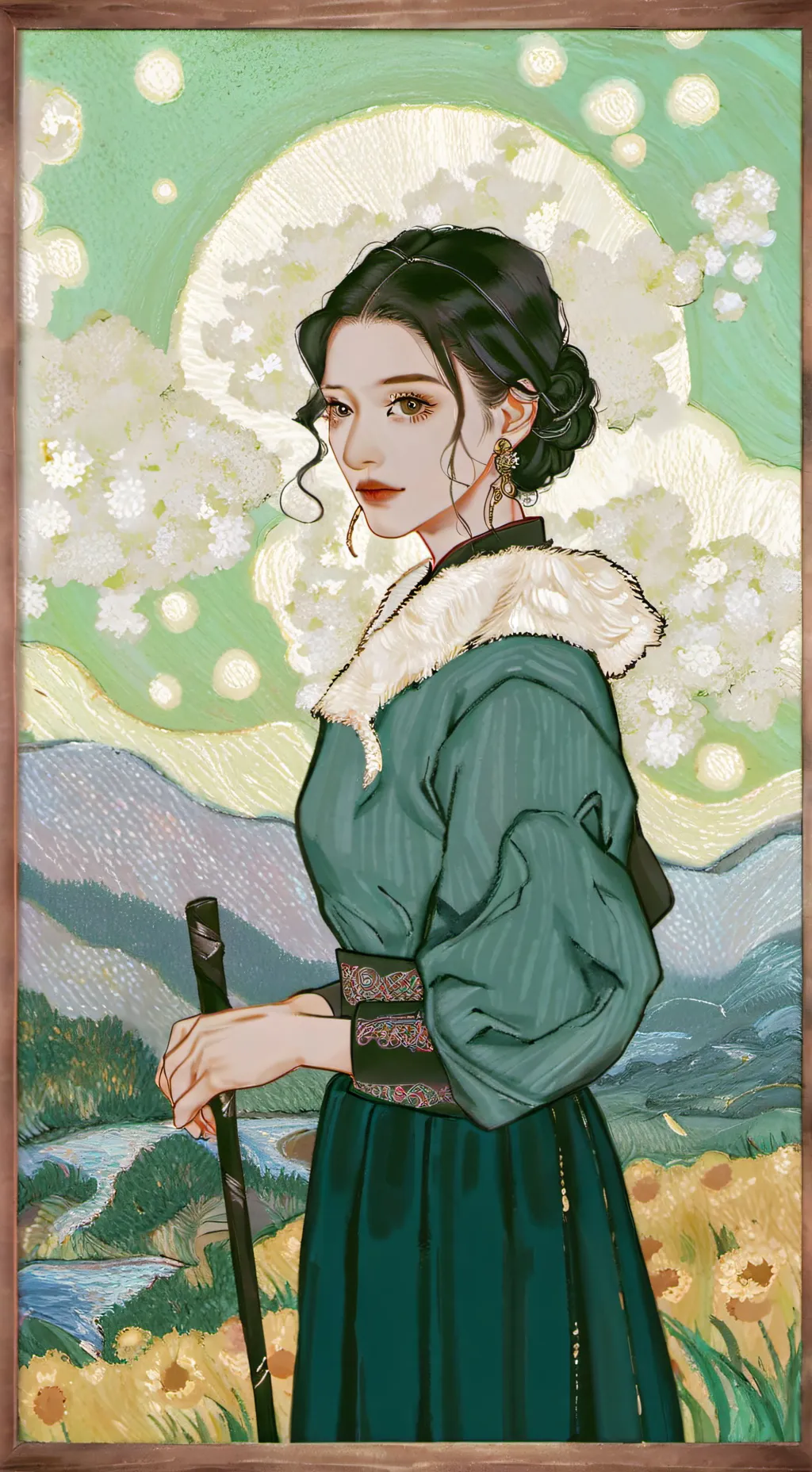 ai character: min-ji background