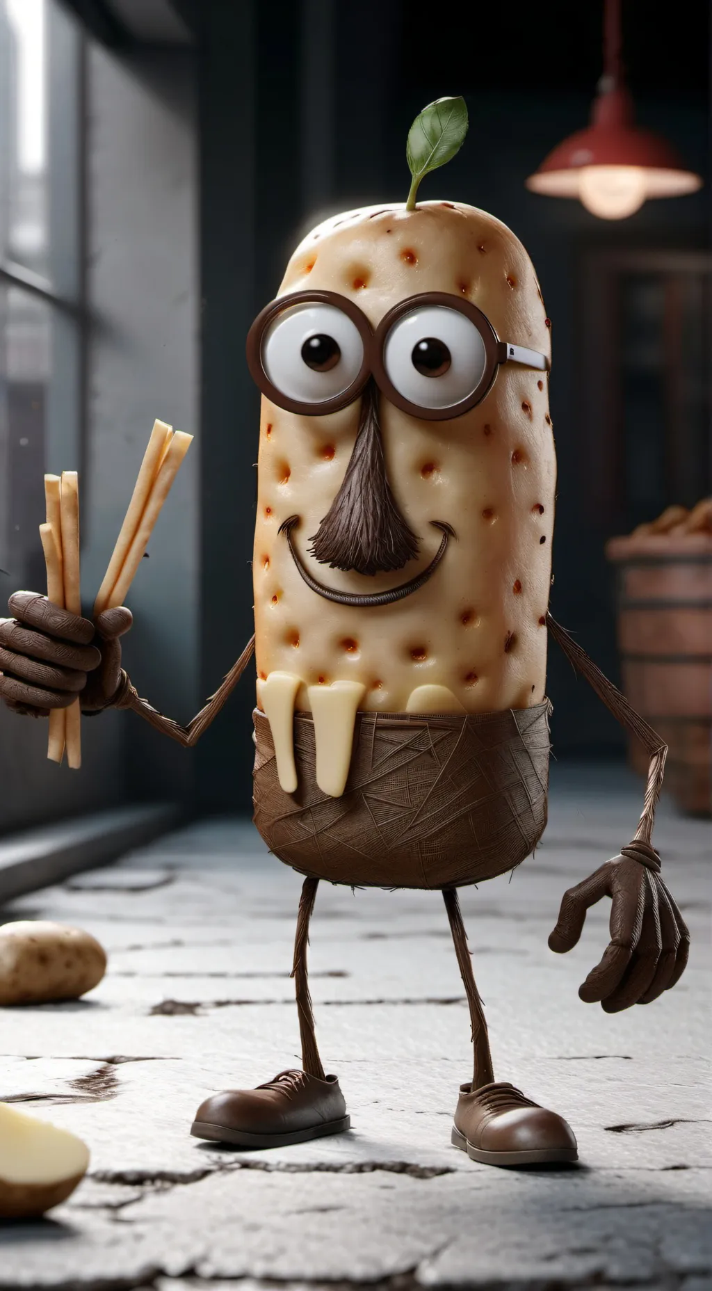 ai character: Potato man background
