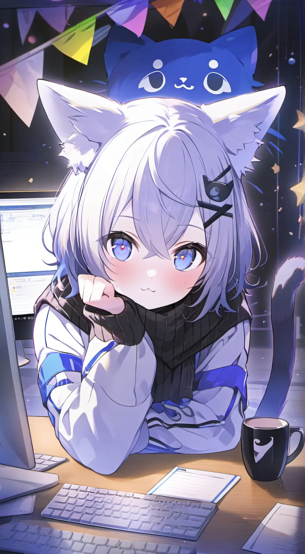 ai character: Black Furrin Whiskers background