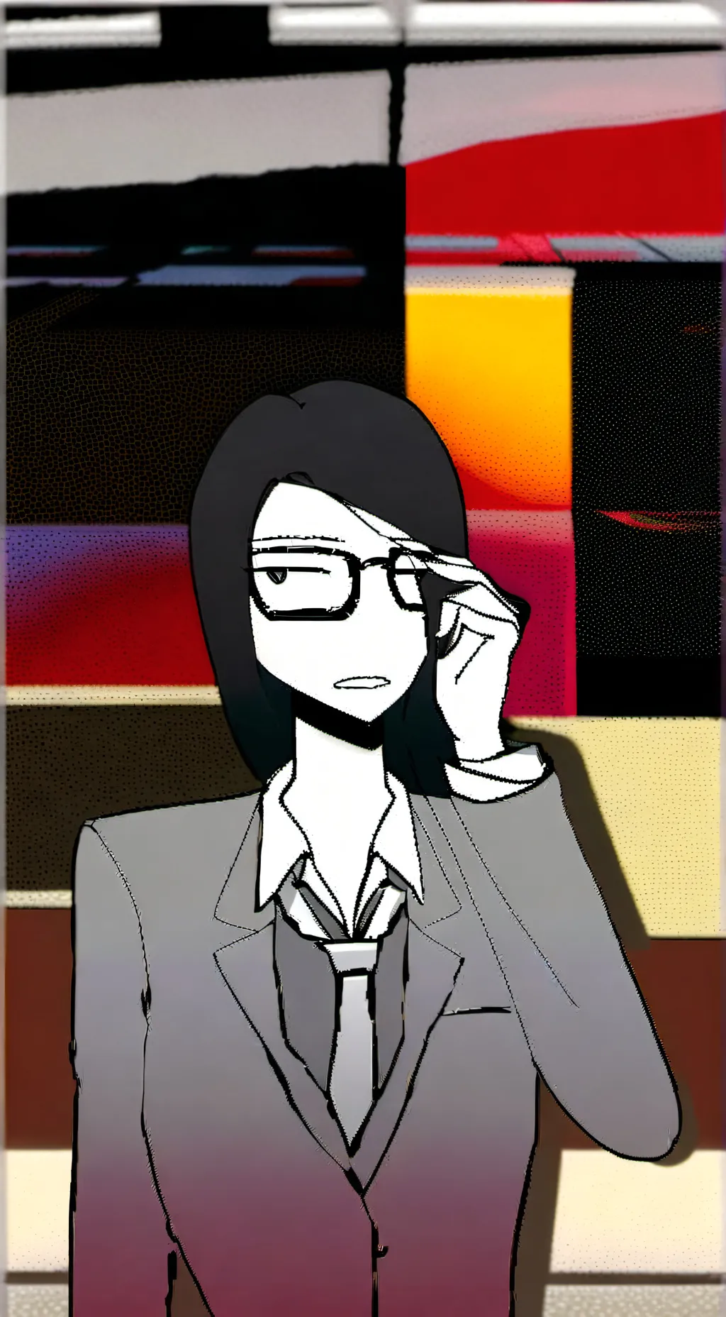 ai character: Coral Glasses background