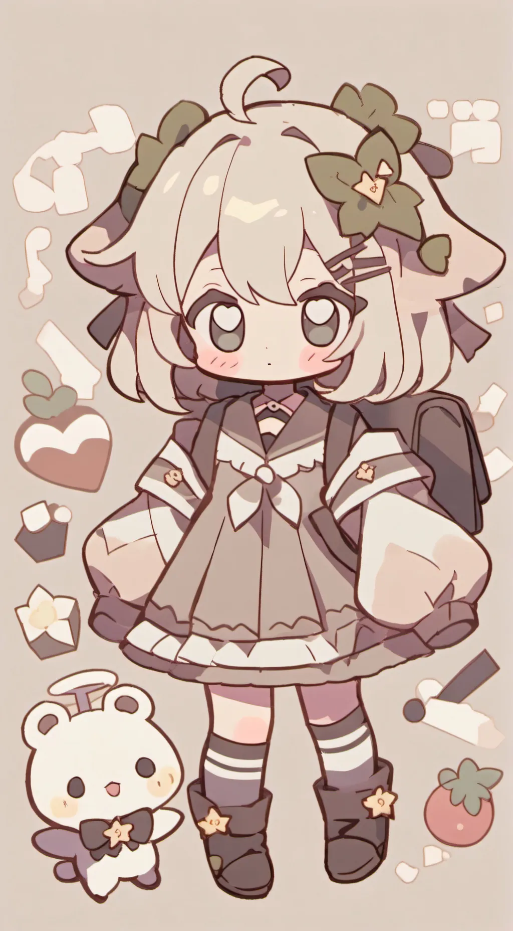 ai character: glitch background