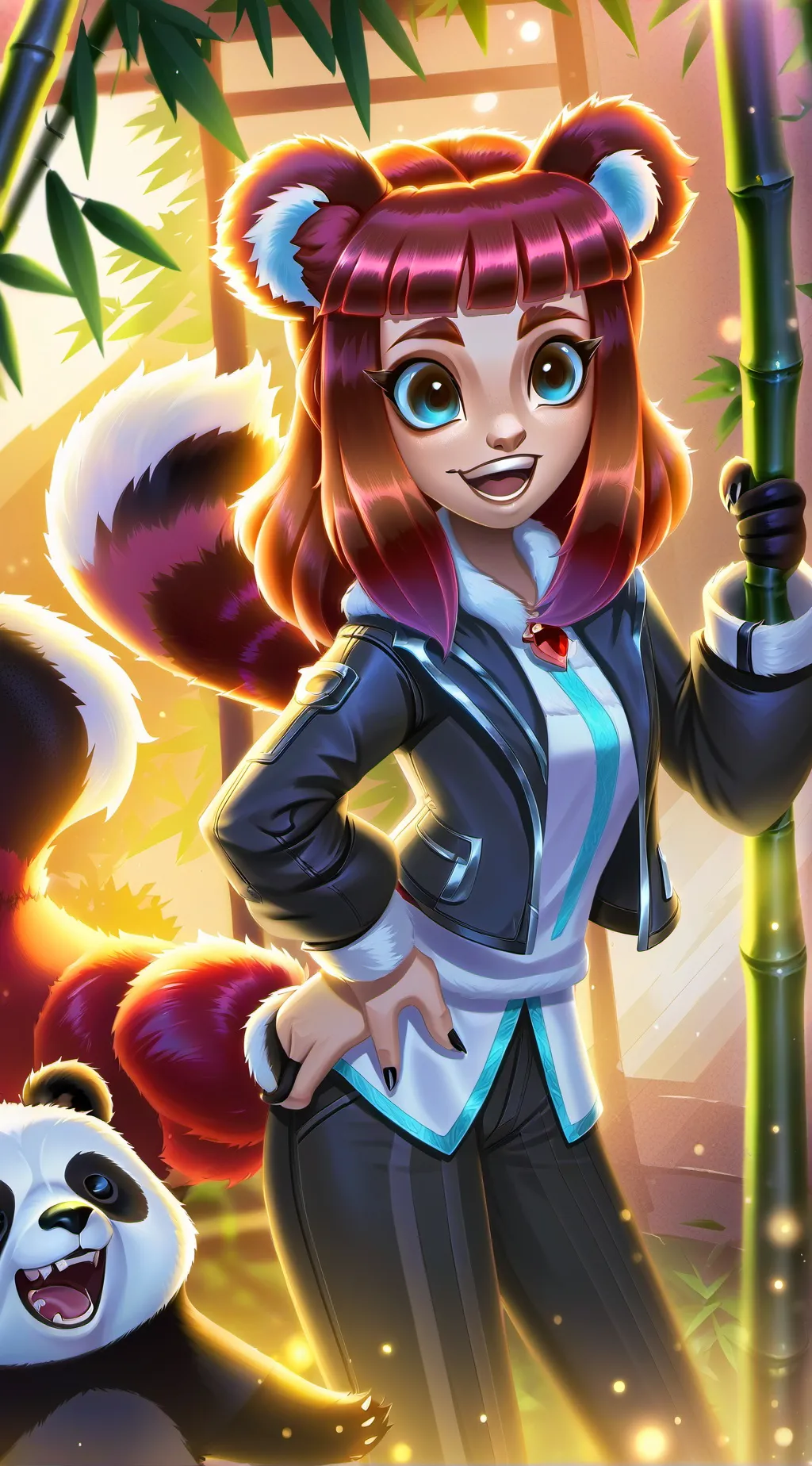 ai character: Russet Spirit Panda background