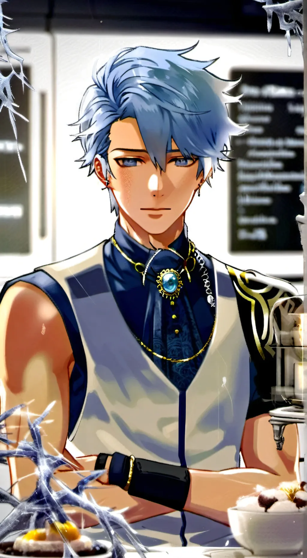 ai character: Frost background