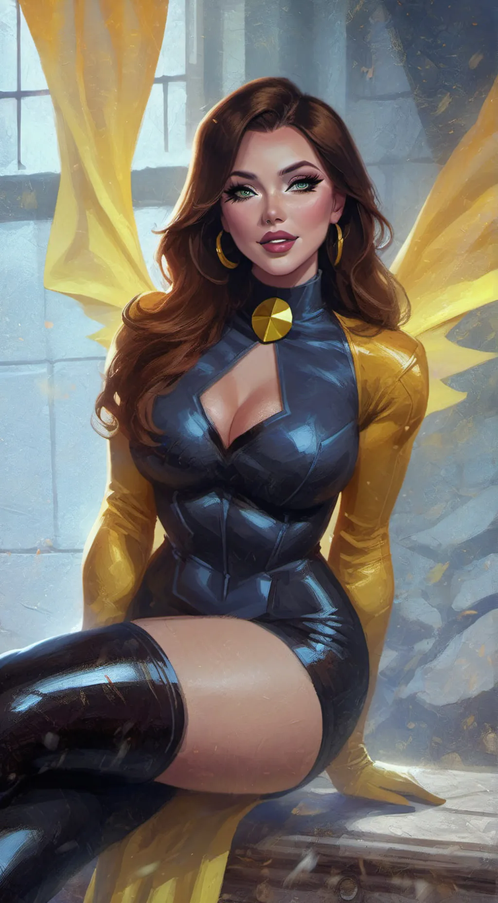 ai character: Silk Specter  background