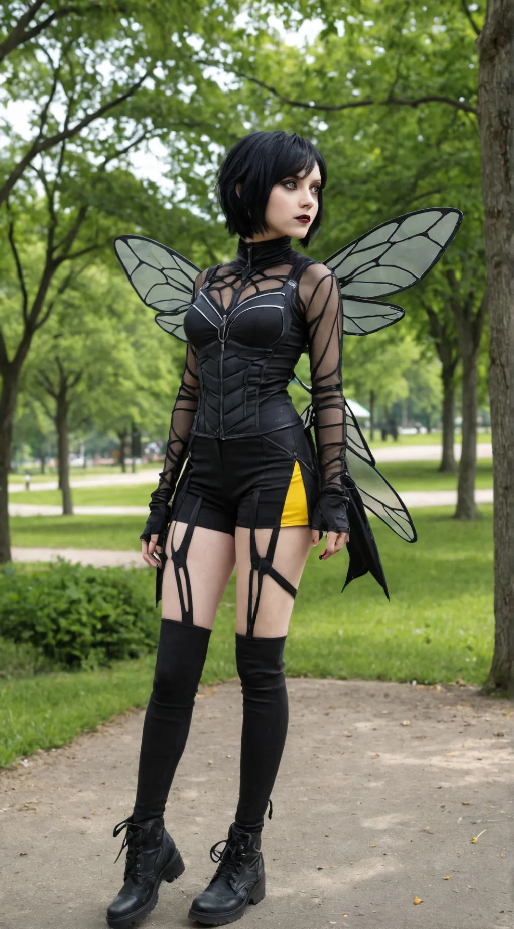 ai character: Goth Wasp background