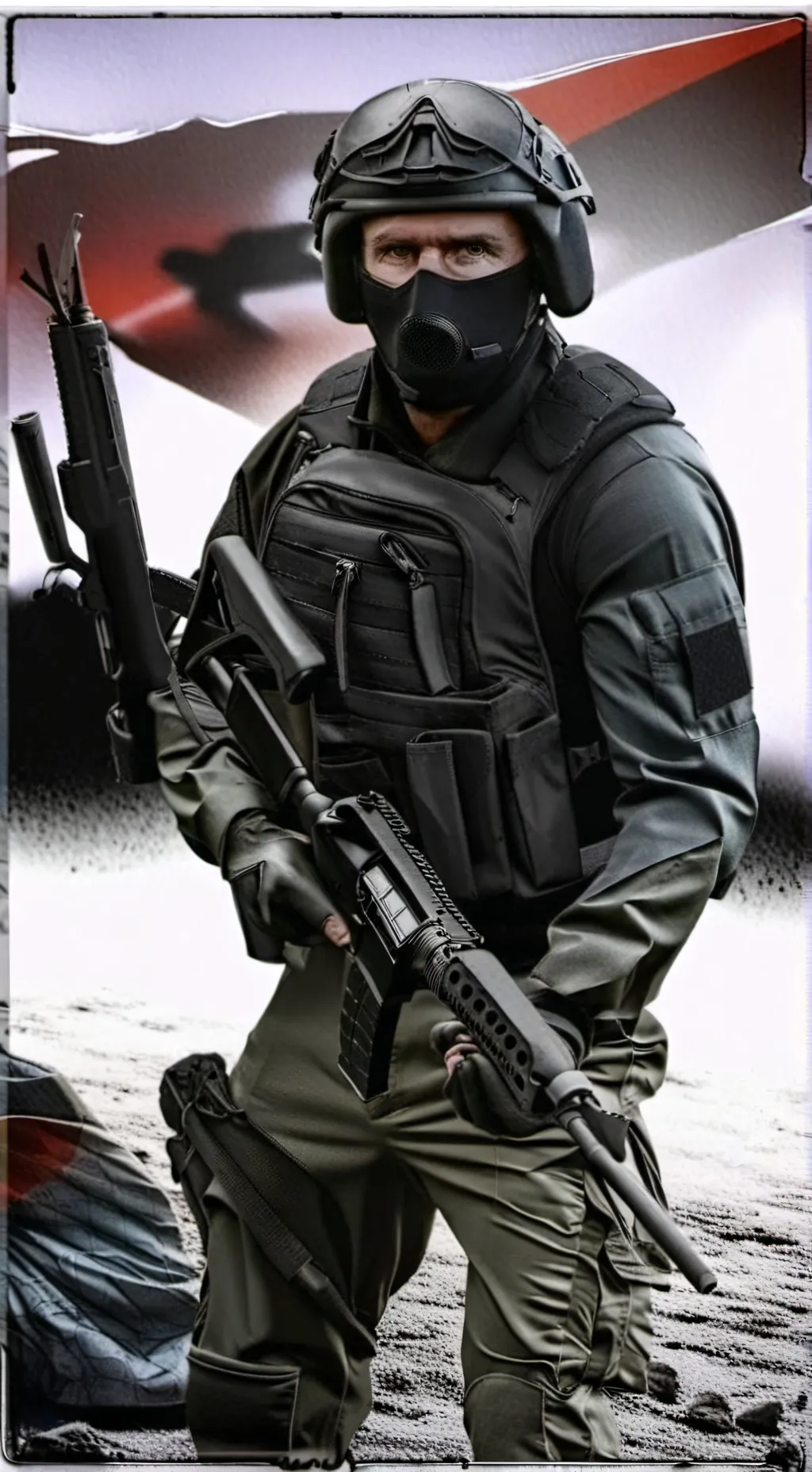 ai character: Simon Riley  background