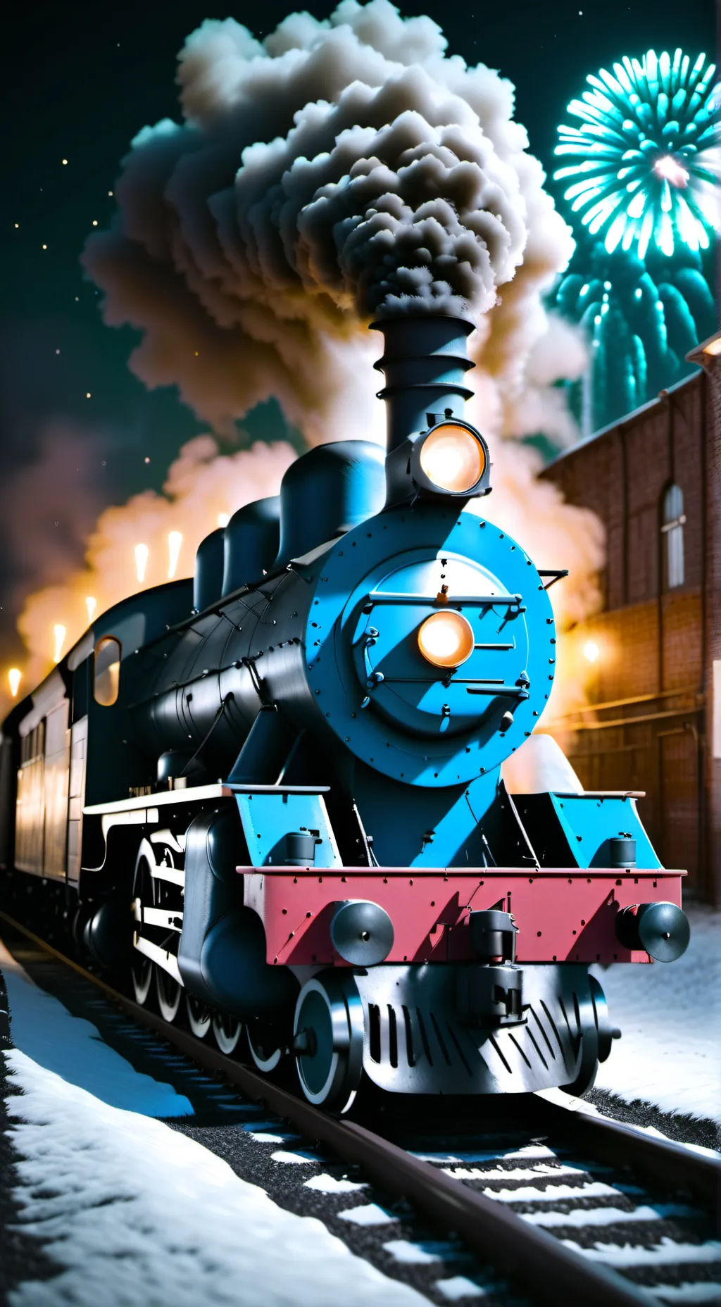 ai character: ride a train! background