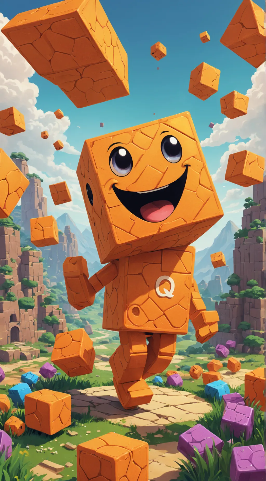 ai character: Q*bert background