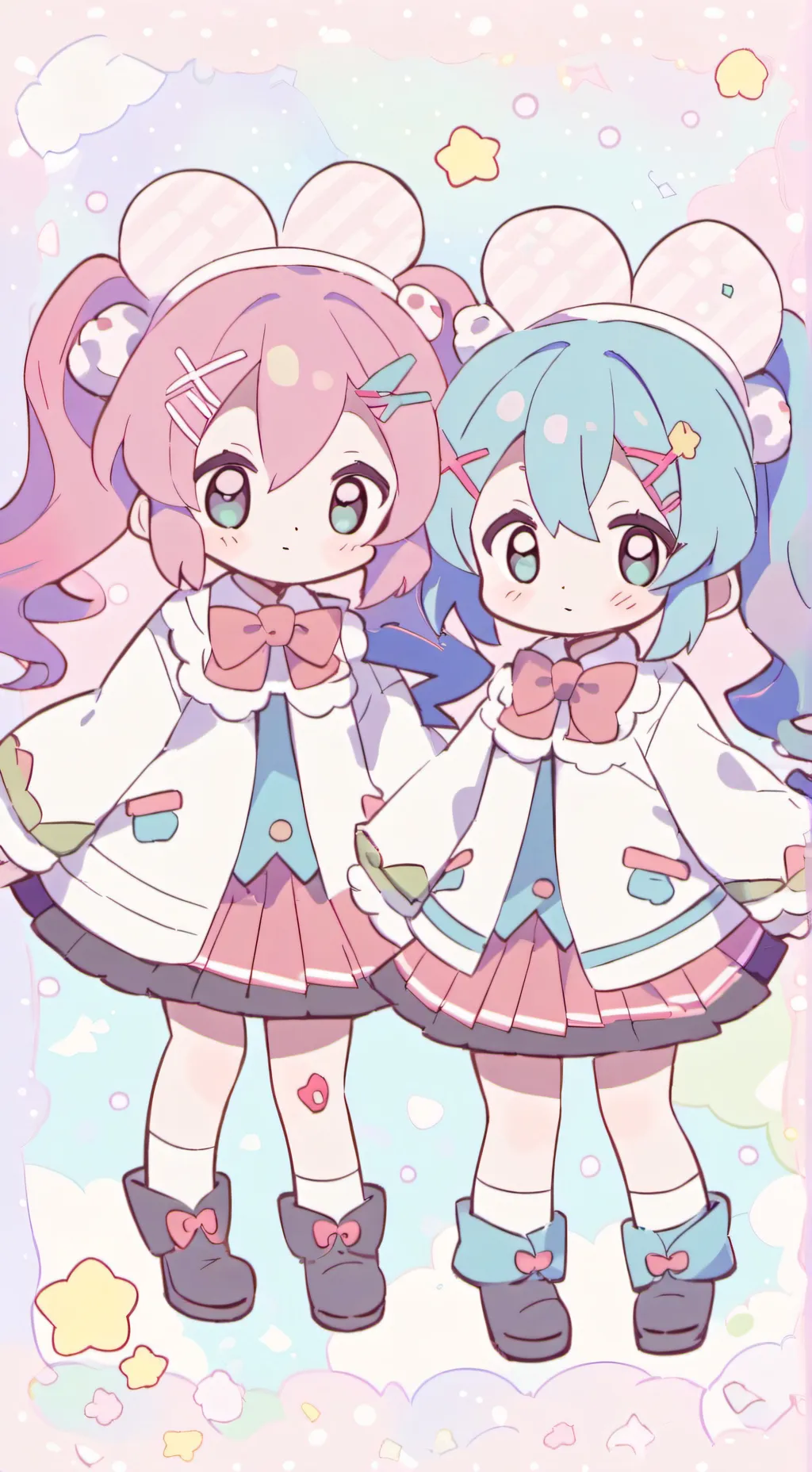 ai character: TETO×MIKU×CHISA background
