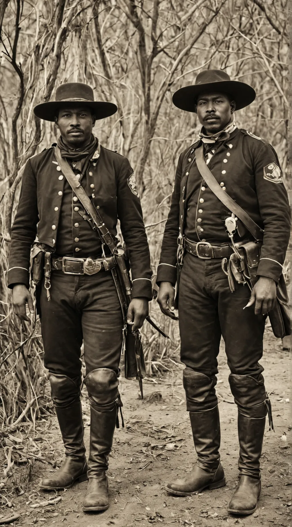 ai character: Buffalo soldiers background