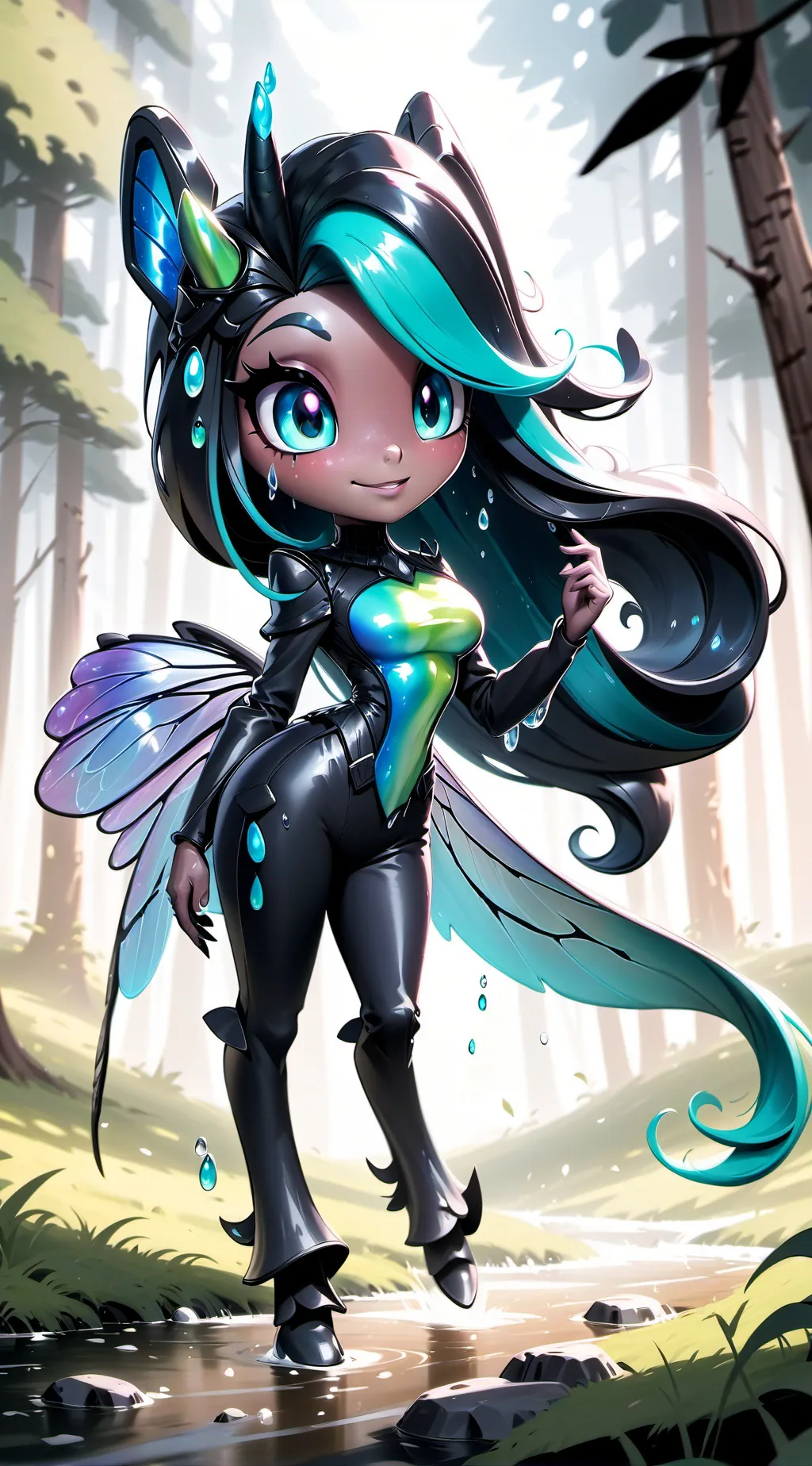 ai character: Queen Chrysalis TF background
