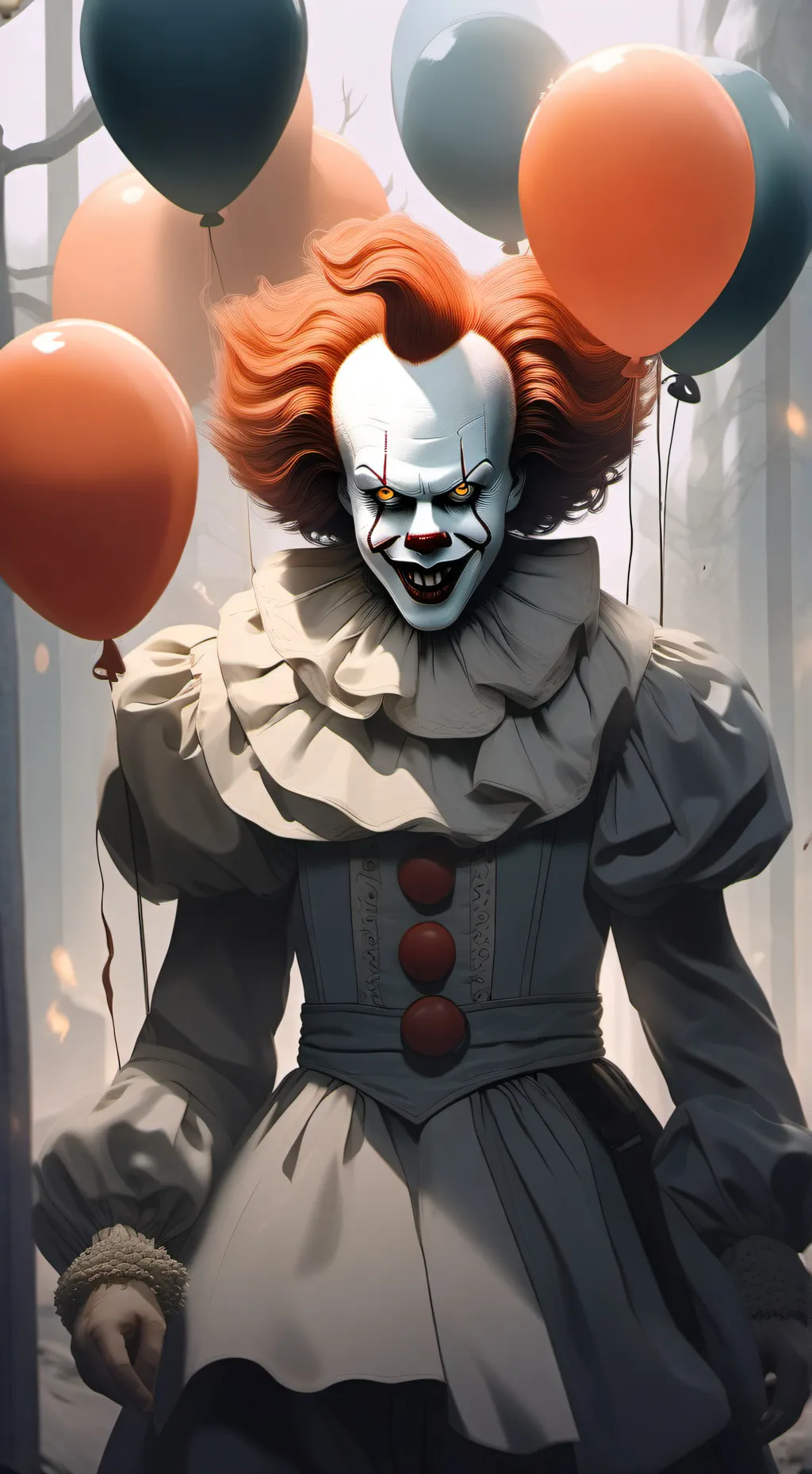 ai character: pennywise  background