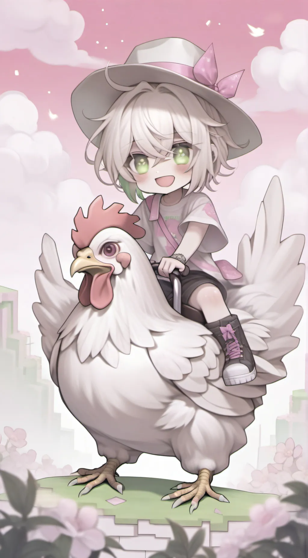 ai character: Chicken Jockey! background