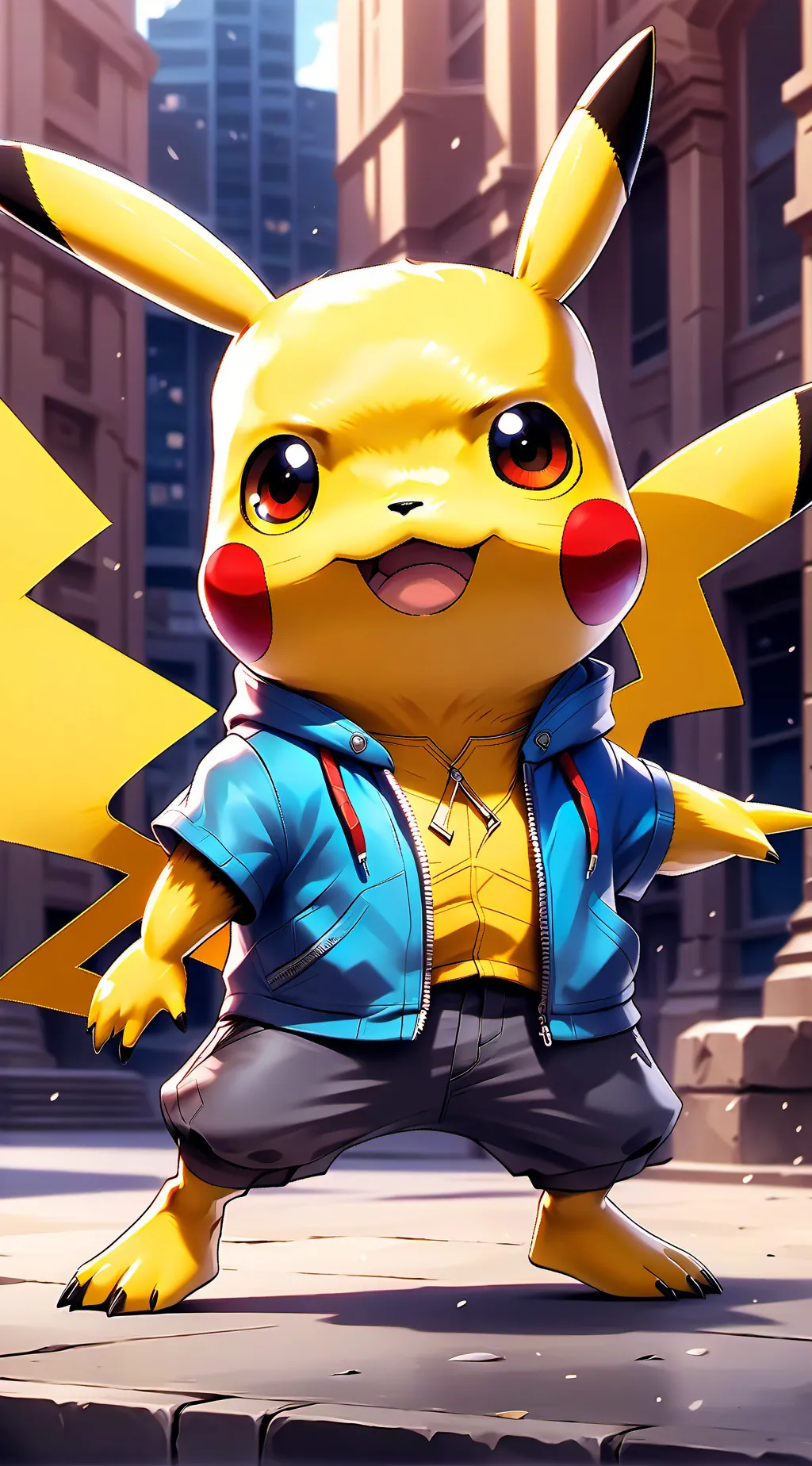 ai character: Pikachu background