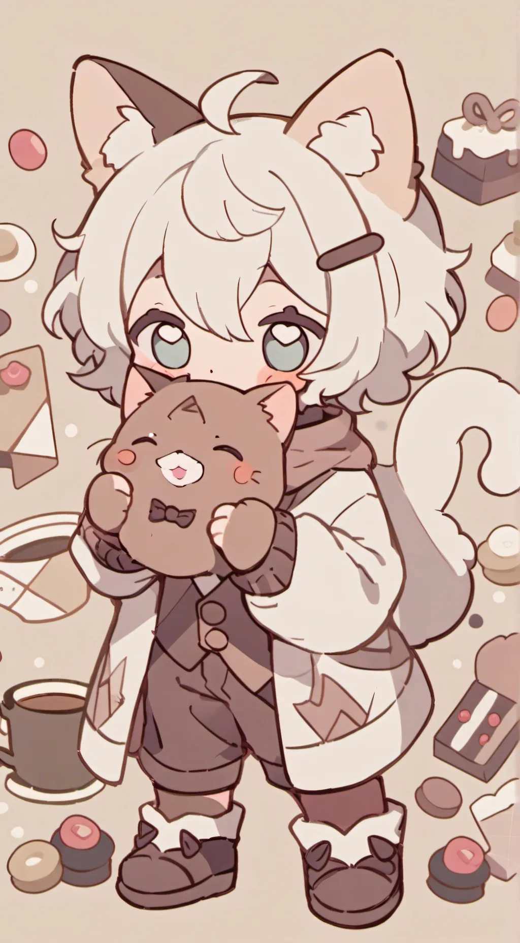 ai character: capitan gato 😺🍰 background